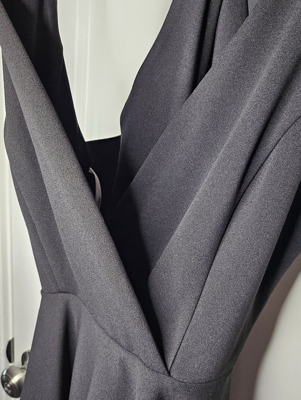 Lulus Black Fit & Flare Skater Cocktail Dress Strappy Back Size S Cocktail NWT - Picture 3 of 15